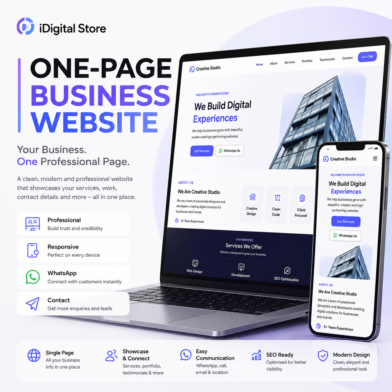 One-Page Business Website