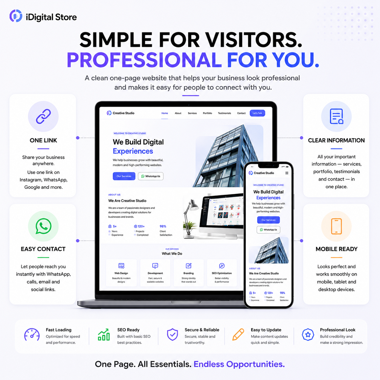 One-Page Business Website