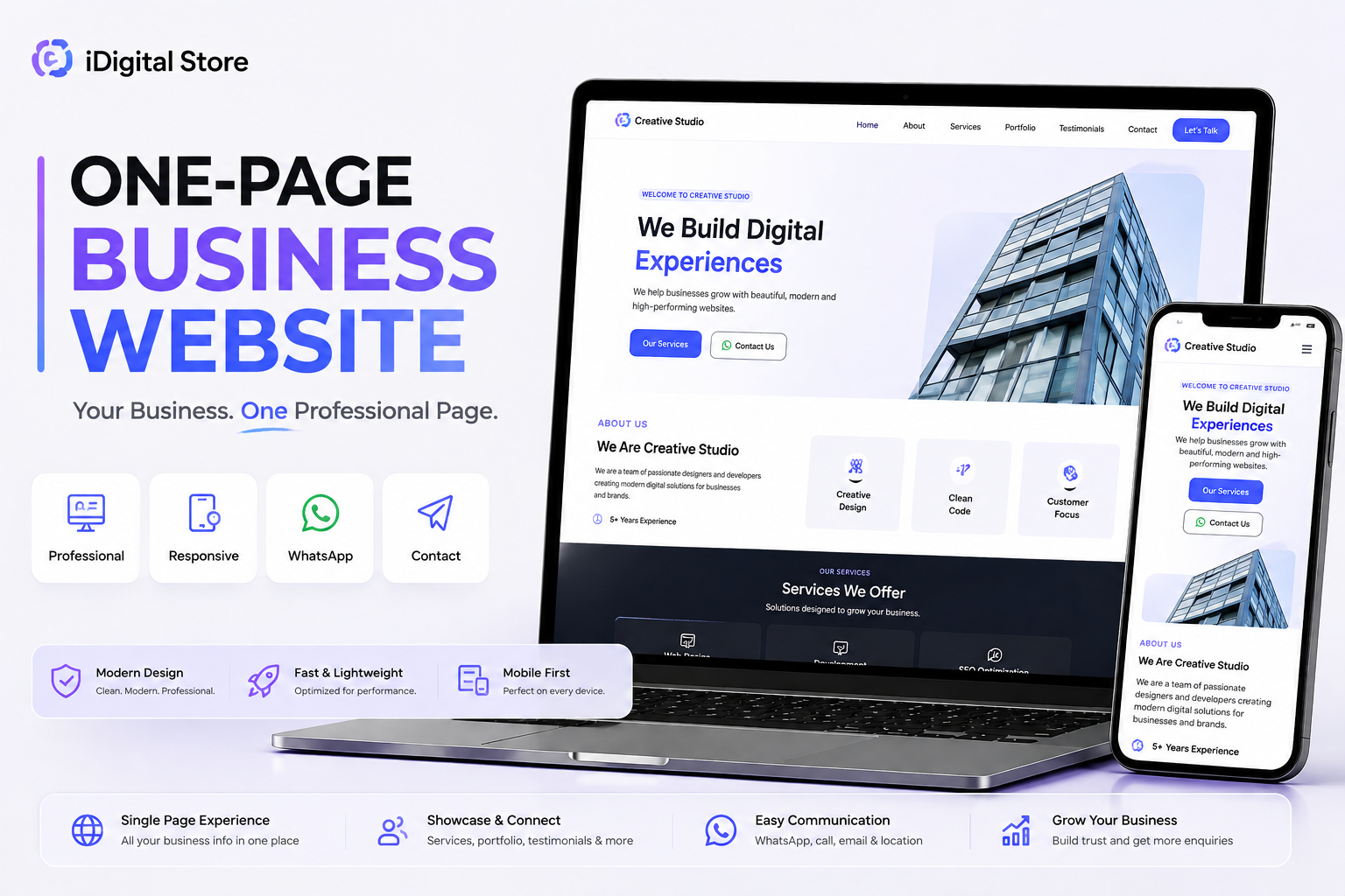 One-Page Business Website