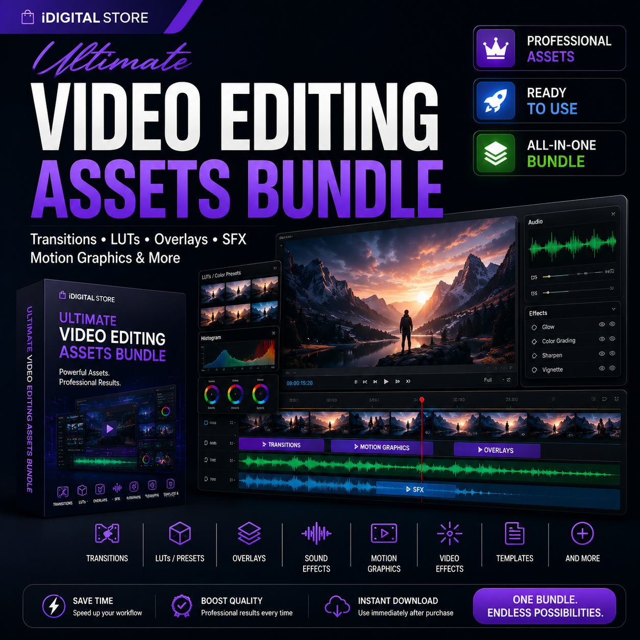 Ultimate Video Editing Assets Bundle