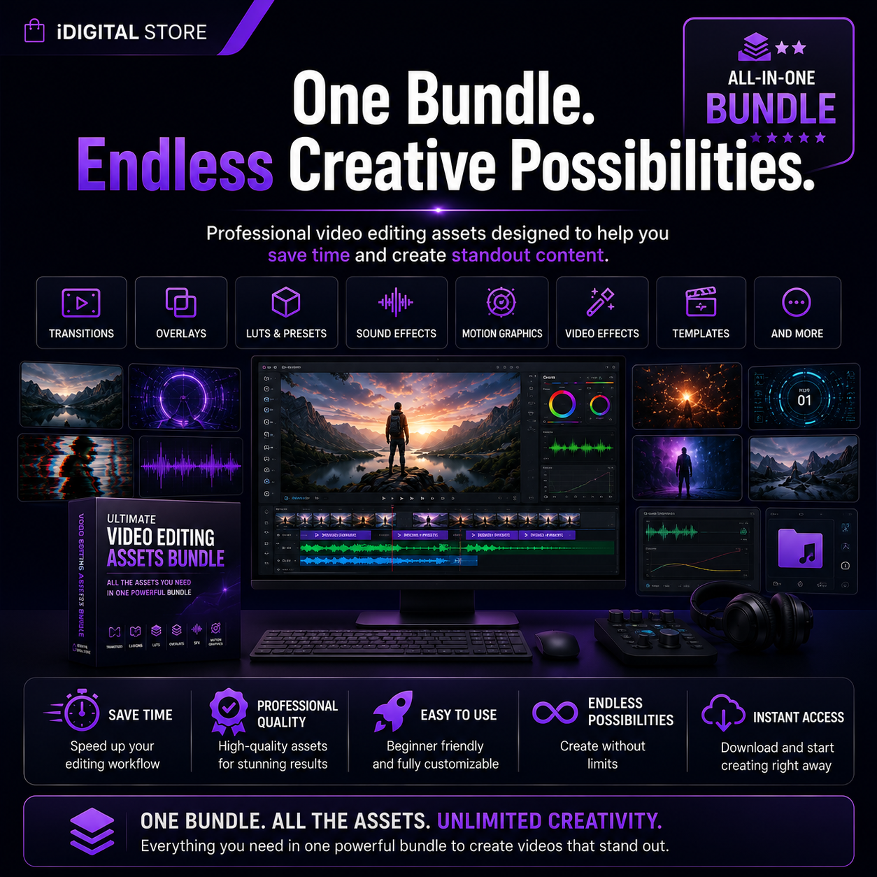 Ultimate Video Editing Assets Bundle