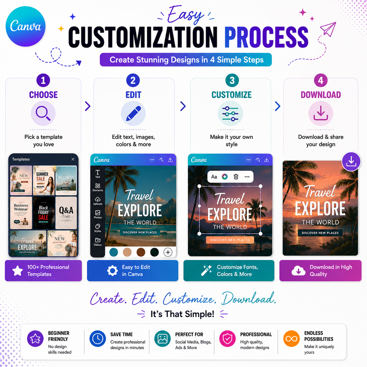 100+ Editable Canva Templates for Instagram & Marketing